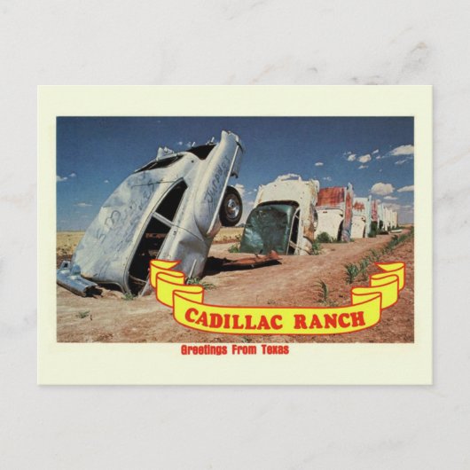 Route 66 Cadillac Ranch Travel Briefkaart (Voorkant)
