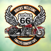 Route 66 Café Garage Gas Station Biker aanpassen Raamsticker (Vel 3)