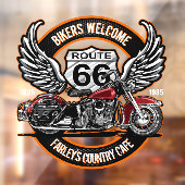Route 66 Café Garage Gas Station Biker aanpassen Raamsticker (Vel 2)