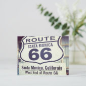 Route 66 California Santa Monica Briefkaart (Staand voorkant)