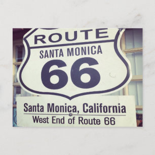 Route 66 California Santa Monica Briefkaart