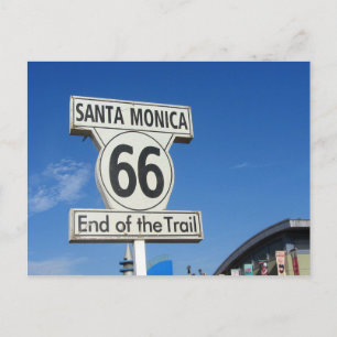 Route 66 California Santa Monica end of trail Briefkaart