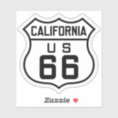 Route 66 California Travel Sign Sticker (Vel)