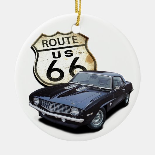 Route 66 Camaro Keramisch Ornament (Voorkant)