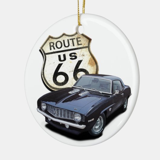Route 66 Camaro Keramisch Ornament (Links)