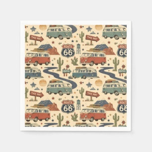Route 66 Camper Van Feesttafel Americana Servet