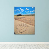 route 66 canvas afdruk (Insitu (Houten vloer))