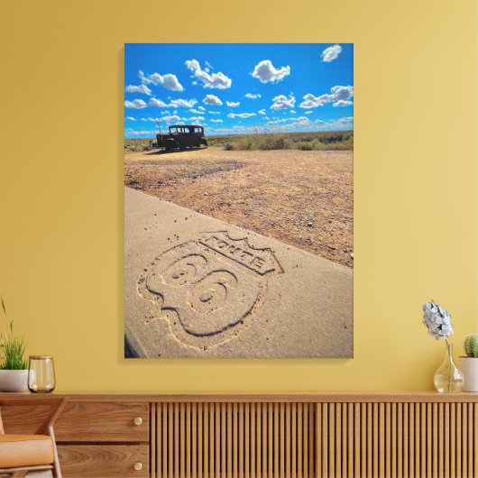 route 66 canvas afdruk (Insitu (Woonkamer))
