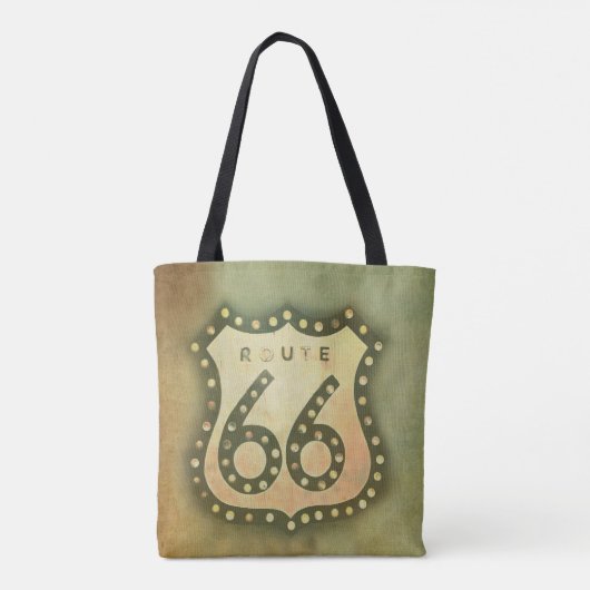 route 66  canvas tas shabby chic (Achterkant)