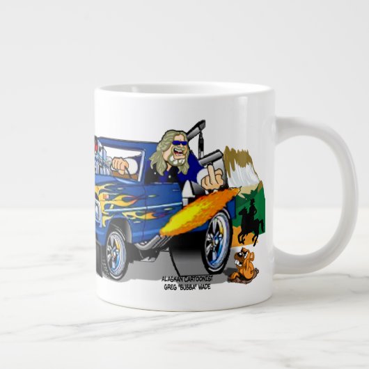 Route 66 Cartoon Giant Coffee Mok (Rechts)