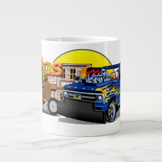 Route 66 Cartoon Grote Koffiekop (Voorkant)