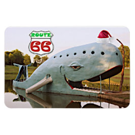 Route 66 Catoosa Blauwe Walvis Kerstmis Santa Hoed Magneet