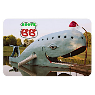 Route 66 Catoosa Blauwe Walvis Kerstmis Santa Hoed Magneet
