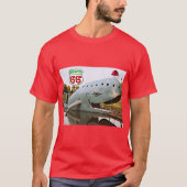 Route 66 Catoosa Blauwe Walvis Kerstmis Santa Hoed T-shirt (Voorkant)