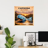 Route 66 Catoosa Oklahoma Waterfront Erfgoed Poster (Thuiskantoor)