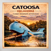 Route 66 Catoosa Oklahoma Waterfront Erfgoed Poster (Voorkant)