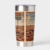 Route 66 Centennial Arizona Woestijn Geïsoleerde Drinkbeker (Links)