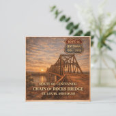 Route 66 Centennial Bridge Collector Groet (Staand voorkant)