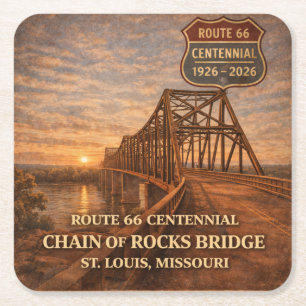 Route 66 Centennial Bridge Feesttafel Decoratie Ca Kartonnen Onderzetters