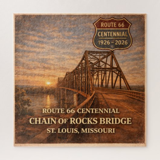 Route 66 Centennial Bridge Game Night Cadeau Legpuzzel (Verticaal)