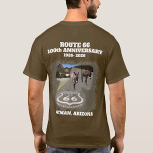 Route 66 Centennial Oatman Arizona Terug T-shirt