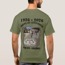 Route 66 Centennial Oatman, Arizona Terug T-shirt