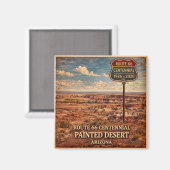 Route 66 Centennial Painted Desert Icoon Magneet (Voorkant / Achterkant)