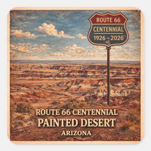 Route 66 Centennial Painted Desert Sticker (Voorkant)