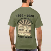 Route 66 Centennial Sepia Winslow Arizona Back T-shirt (Achterkant)