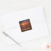 Route 66 Centennial Versteend bos landschap Vierkante Sticker (Envelop)