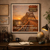 Route 66 Chain of Rocks Bridge Poster