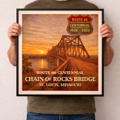 Route 66 Chain of Rocks Brug Poster