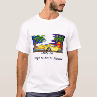 Route 66 Chicago aan Santa Monica T-shirt