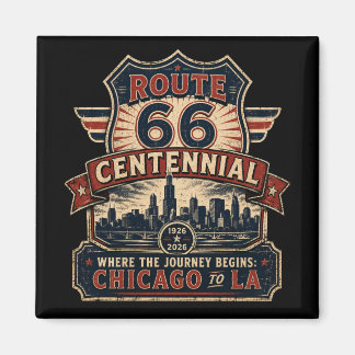 Route 66 Chicago Centennial Souvenir Magneet