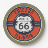 ROUTE 66 CHICAGO - Papieren Borden Papieren Bordje (Voorkant)