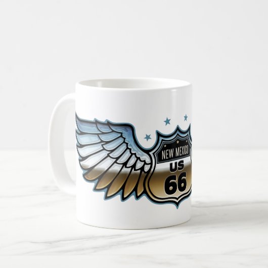 Route 66 Chrome Wing NM Koffiemok (Voorkant links)