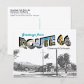 Route 66 Claremont Ansichtkaart Briefkaart (Voorkant / Achterkant)