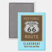 Route 66 Claremont Fridge Magnet (Voorkant / Achterkant)