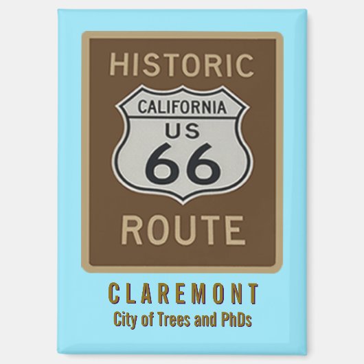 Route 66 Claremont Fridge Magnet (Voorkant)