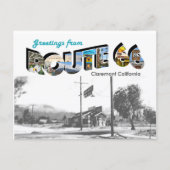 Route 66 Claremont Postcard Briefkaart (Voorkant)