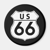 Route 66 Classic Road Sign Magnet (Voorkant)