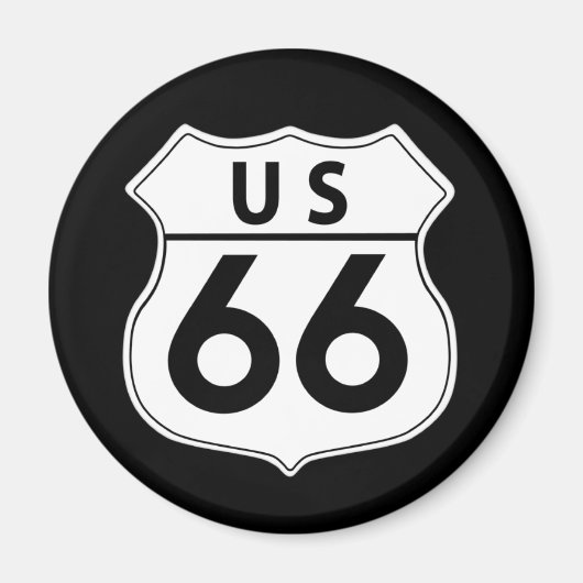 Route 66 Classic Road Sign Magnet (Voorkant)