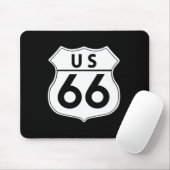 Route 66 Classic Road Sign Mousepad Muismat (Met muis)