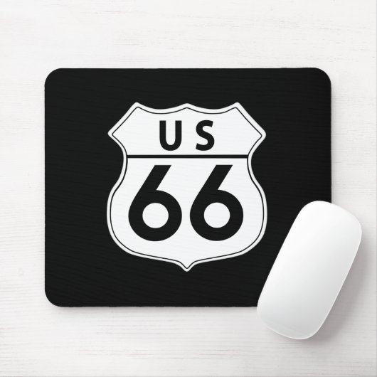 Route 66 Classic Road Sign Mousepad Muismat (Met muis)