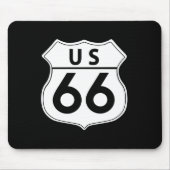 Route 66 Classic Road Sign Mousepad Muismat (Voorkant)