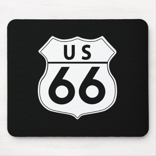 Route 66 Classic Road Sign Mousepad Muismat (Voorkant)