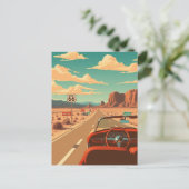 Route 66 Classic Road Trip  Briefkaart (Staand voorkant)