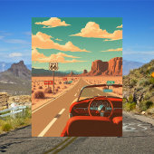 Route 66 Classic Road Trip  Briefkaart