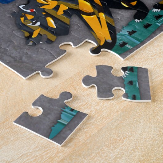 Route 66 Collage License Bord Art Legpuzzel (Zijkant)