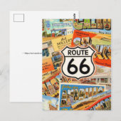 Route 66 Colorful Postcard Briefkaart (Voorkant / Achterkant)